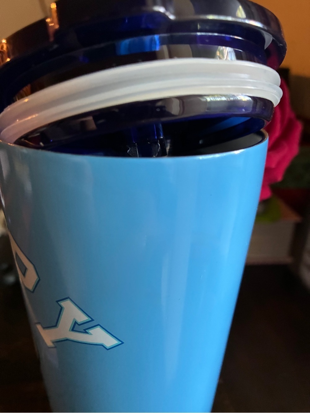 Light Blue Snoopy Travel Tumbler - Insulated Carry Cup - Picture 8 of 11